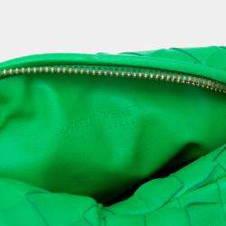 Pre Owned Bottega Veneta Green Mini Nappa Intrecciato Jodie