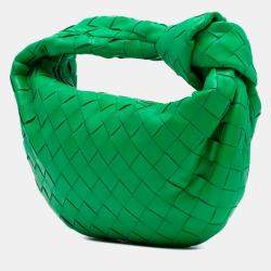 Pre Owned Bottega Veneta Green Mini Nappa Intrecciato Jodie