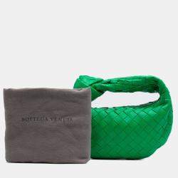 Pre Owned Bottega Veneta Green Mini Nappa Intrecciato Jodie
