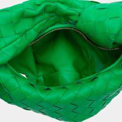 Pre Owned Bottega Veneta Green Mini Nappa Intrecciato Jodie