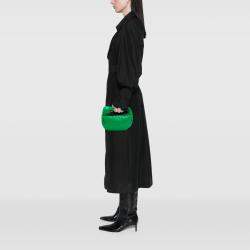 Pre Owned Bottega Veneta Green Mini Nappa Intrecciato Jodie