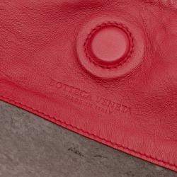 Pre Owned Bottega Veneta Red Large Nappa Intrecciato Campana Hobo