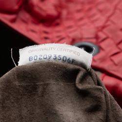 Pre Owned Bottega Veneta Red Large Nappa Intrecciato Campana Hobo