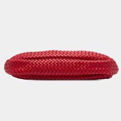 Pre Owned Bottega Veneta Red Nappa Intrecciato Tote