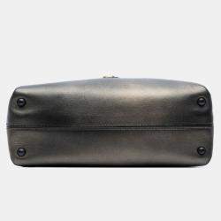 Pre Owned Bottega Veneta Brown Small Intrecciato Trimmed Metallic Nappa Grommet Piazza Satchel