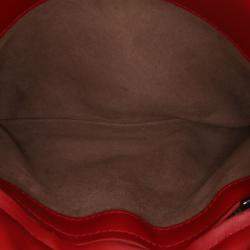 Pre Owned Bottega Veneta Red Mini Nappa Intrecciato Roma Satchel