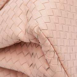 Pre Owned Bottega Veneta Beige Small Nappa Intrecciato Roma Satchel