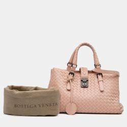 Pre Owned Bottega Veneta Beige Small Nappa Intrecciato Roma Satchel
