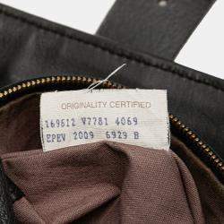 Pre Owned Bottega Veneta Black Nappa Intrecciato Belted Tote