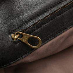 Pre Owned Bottega Veneta Black Nappa Intrecciato Belted Tote