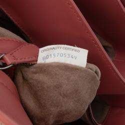 Pre Owned Bottega Veneta Red Medium Nappa Intrecciato Roma Tote