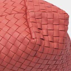 Pre Owned Bottega Veneta Red Medium Nappa Intrecciato Capri Tote