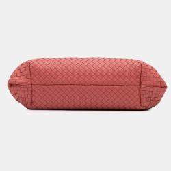 Pre Owned Bottega Veneta Red Medium Nappa Intrecciato Capri Tote