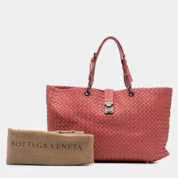Pre Owned Bottega Veneta Red Medium Nappa Intrecciato Capri Tote