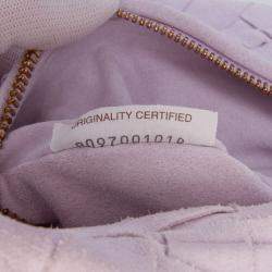 Pre Owned Bottega Veneta Purple Mini Suede Intrecciato Jodie