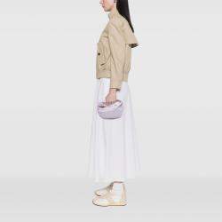 Pre Owned Bottega Veneta Purple Mini Suede Intrecciato Jodie