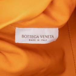 Pre Owned Bottega Veneta Orange Lambskin The Mini Pouch Crossbody
