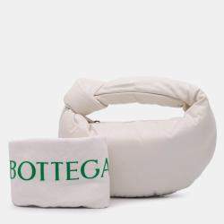 Pre Owned Bottega Veneta White Mini Nappa Puffy Jodie