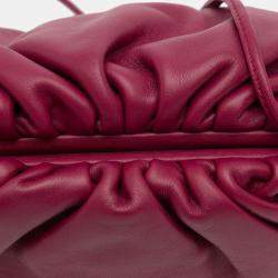 Pre Owned Bottega Veneta Purple Lambskin The Mini Pouch Crossbody