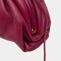 Pre Owned Bottega Veneta Purple Lambskin The Mini Pouch Crossbody