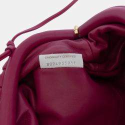 Pre Owned Bottega Veneta Purple Lambskin The Mini Pouch Crossbody