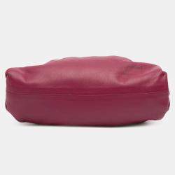 Pre Owned Bottega Veneta Purple Lambskin The Mini Pouch Crossbody