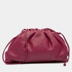 Pre Owned Bottega Veneta Purple Lambskin The Mini Pouch Crossbody