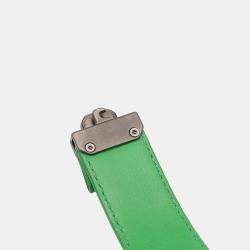 Pre Owned Bottega Veneta Green Small Nappa Intrecciato Roma Satchel
