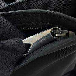 Pre Owned Bottega Veneta Flap Buckle Shoulder Bag Black Nylon Leather