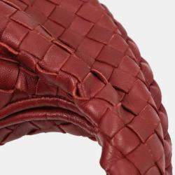 Pre Owned Bottega Veneta Bordeaux Intrecciato Hobo Handbag