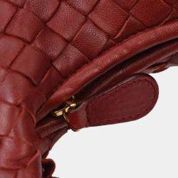 Pre Owned Bottega Veneta Bordeaux Intrecciato Hobo Handbag