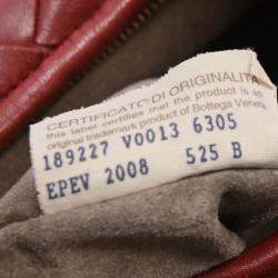 Pre Owned Bottega Veneta Bordeaux Intrecciato Hobo Handbag
