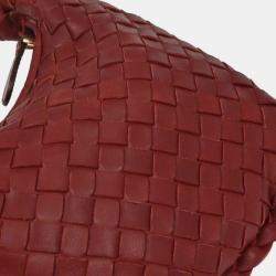 Pre Owned Bottega Veneta Bordeaux Intrecciato Hobo Handbag