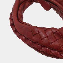 Pre Owned Bottega Veneta Bordeaux Intrecciato Hobo Handbag