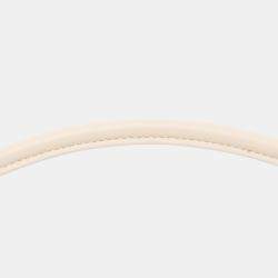 Pre Owned Bottega Veneta White Baby Lambskin Intrecciato Solstice Shoulder Bag