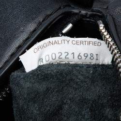 Pre Owned Bottega Veneta Black Small Lambskin Intrecciato Brick Cassette