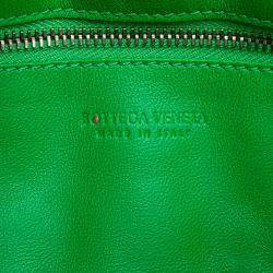 Pre Owned Bottega Veneta Green Small Nappa Intrecciato Padded Cassette Crossbody
