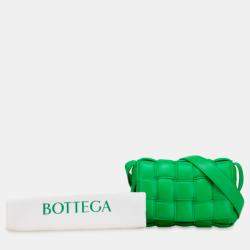 Pre Owned Bottega Veneta Green Small Nappa Intrecciato Padded Cassette Crossbody