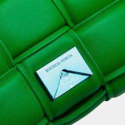 Pre Owned Bottega Veneta Green Small Nappa Intrecciato Padded Cassette Crossbody
