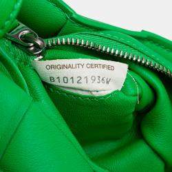 Pre Owned Bottega Veneta Green Small Nappa Intrecciato Padded Cassette Crossbody