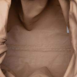 Pre Owned Bottega Veneta Brown Lambskin The Pouch