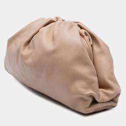 Pre Owned Bottega Veneta Brown Lambskin The Pouch