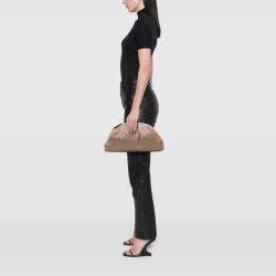 Pre Owned Bottega Veneta Brown Lambskin The Pouch