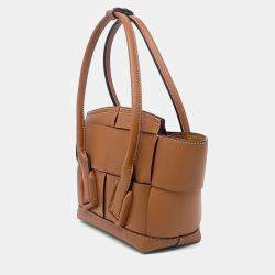 Pre Owned Bottega Veneta Brown Leather Arco Mini