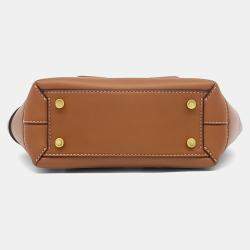 Pre Owned Bottega Veneta Brown Leather Arco Mini