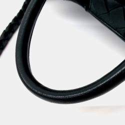 Pre Owned Bottega Veneta Green Leather Andiamo Large