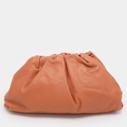 Pre Owned Bottega Veneta Clay Leather Large The Pouch Clutch