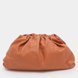 Pre Owned Bottega Veneta Clay Leather Large The Pouch Clutch