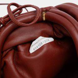 Pre Owned Bottega Veneta Red Lambskin The Mini Pouch Crossbody