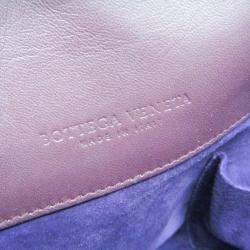Pre Owned Bottega Veneta Intrecciato Leather Handbag Wine